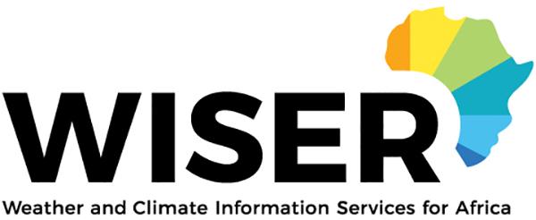 WISER logo with a colorful Africa silhouette and the text "Weather and Climate Information Services for Africa.